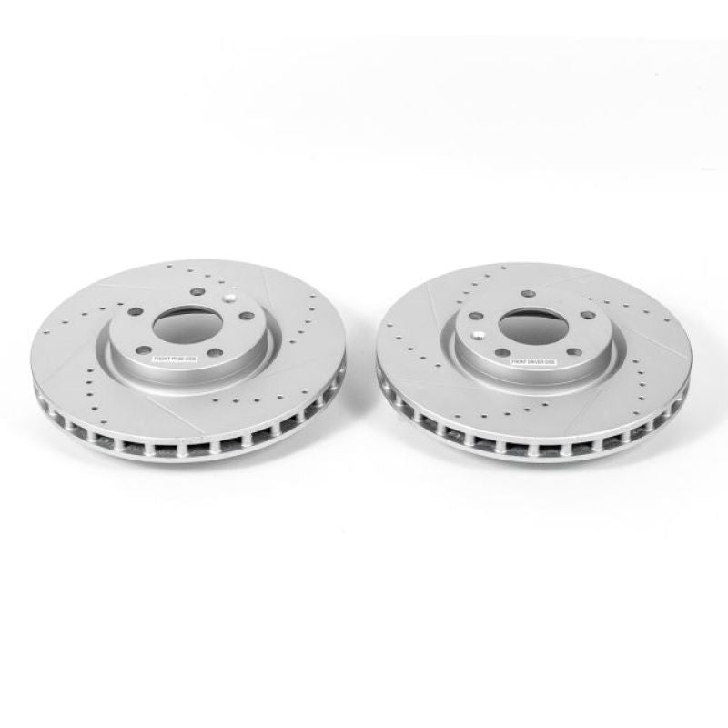PSB Evolution Drill/Slot Rotor - Power Stop 14-19 Chevrolet Corvette Front Evolution Drilled & Slotted Rotors - Pair