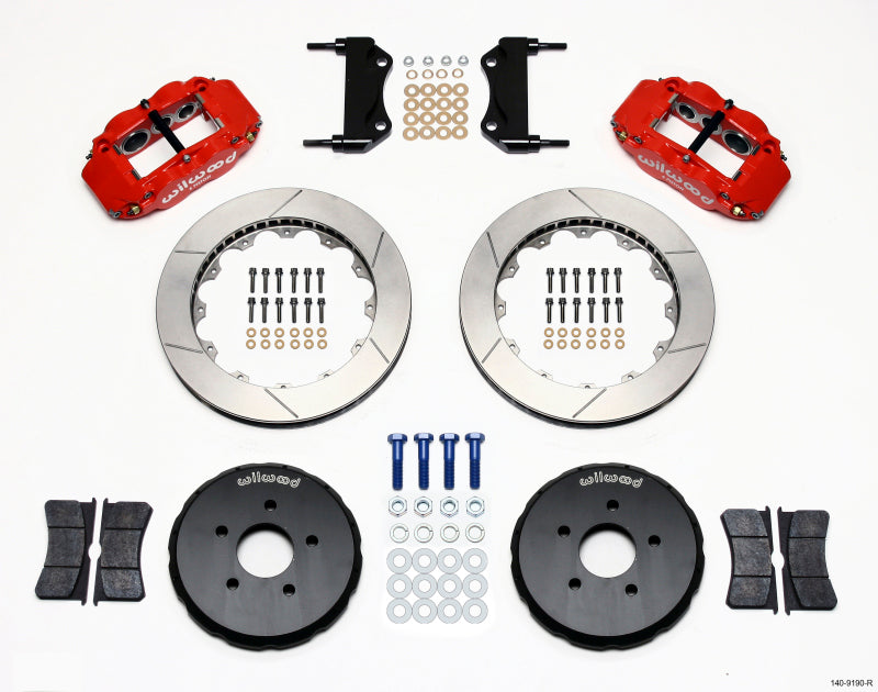 WIL Superlite Brake Kit - Wilwood Narrow Superlite 6R Front Hat Kit 13.06in Red Nissan 350Z/Fiti G35