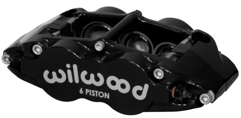 WIL Superlite Caliper - Wilwood Caliper-Forged Narrow Superlite 6R-R/H 1.75/1.25in/1.25in Pistons 1.25in Rotor - Black