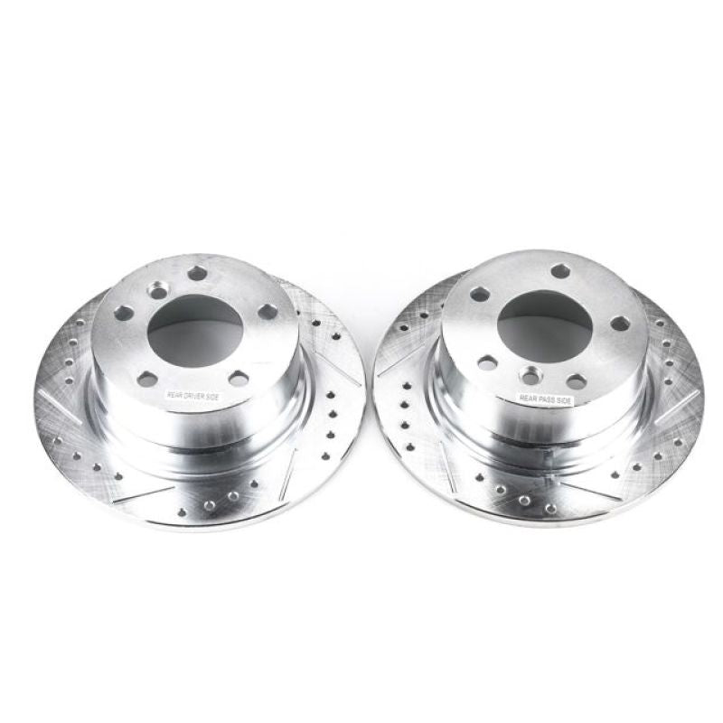PSB Evolution Drill/Slot Rotor - Power Stop 96-02 BMW Z3 Rear Evolution Drilled & Slotted Rotors - Pair