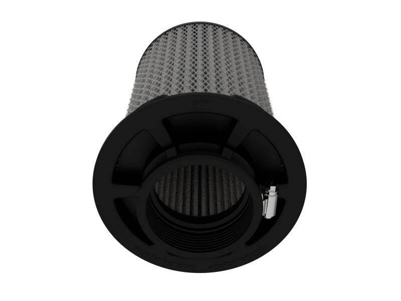 AFE Universal Pro Dry S Filter - aFe MagnumFLOW Air Filters 3in F x 5-1/2in B x 5-1/4in T (Inverted) x 8in H - Pair