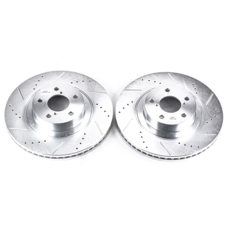 PSB Evolution Drill/Slot Rotor - Power Stop 05-06 Saab 9-2X Front Evolution Drilled & Slotted Rotors - Pair