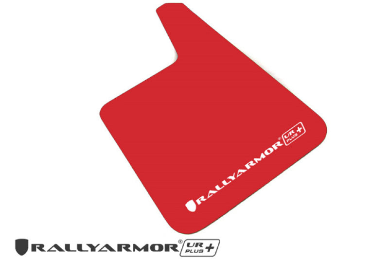 RAL UR Blk Flap/Rd Logo - Rally Armor Universal Fit (No Hardware) UR Plus Black UR Mud Flap w/ Red Logo