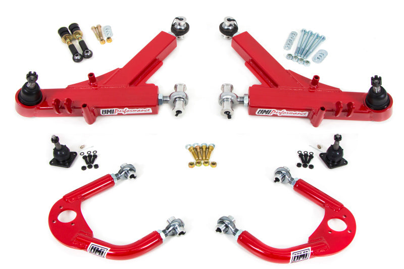 UMI Control Arm Kits - UMI Performance 93-02 GM F-Body A-Arm Kit Road Race Boxed Lower + Adj Upper