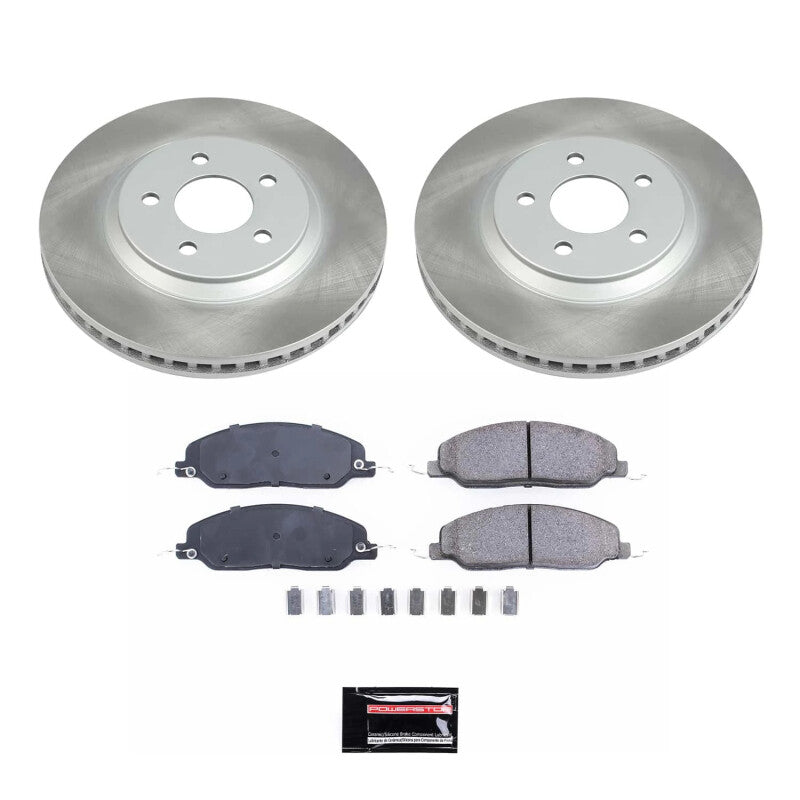 PSB Semi-Coated Rotor Kits - Power Stop 05-10 Ford Mustang Front Semi-Coated Rotor Kit