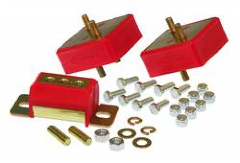 PRO Engine/Trans Kit - Red - Prothane Jeep Motor & Trans Mount Kit - Red