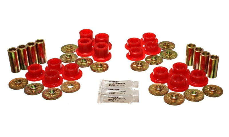 ES Cntrl Arm Bushings - Red - Energy Suspension 92-02 Dodge Viper Red Rear Control Arm Bushing Set