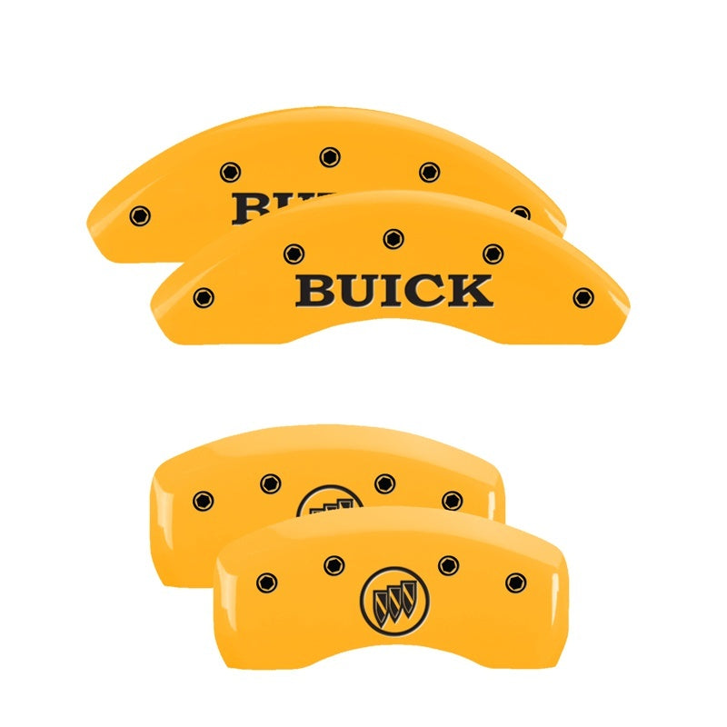 MGP Caliper Covers 4 Logo - MGP 4 Caliper Covers Engraved Front Buick Rear Yellow Finish Black Char 1998 Buick Regal