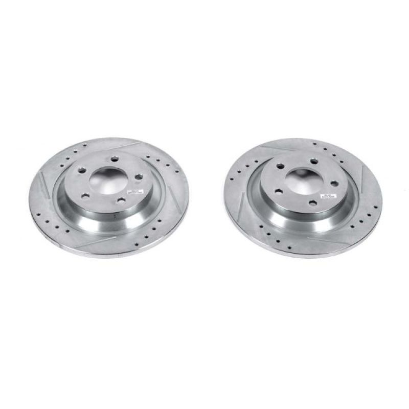 PSB Evolution Drill/Slot Rotor - Power Stop 06-10 Mazda 5 Rear Evolution Drilled & Slotted Rotors - Pair