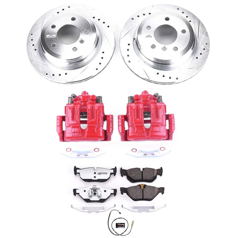 PSB Z26 Street Kit w/Cals - Power Stop 11-13 BMW 328i Rear Z26 Street Warrior Brake Kit w/Calipers