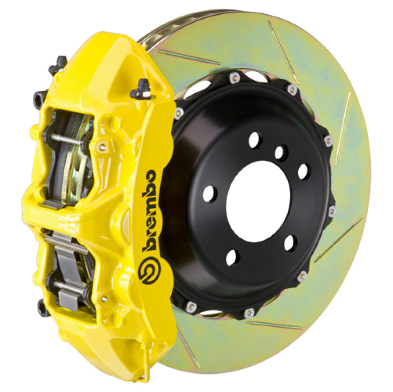 BRB Big Brake Kits - Brembo 06-11 GS300 Front GT BBK 6 Piston Cast 355x32 2pc Rotor Slotted Type1-Yellow