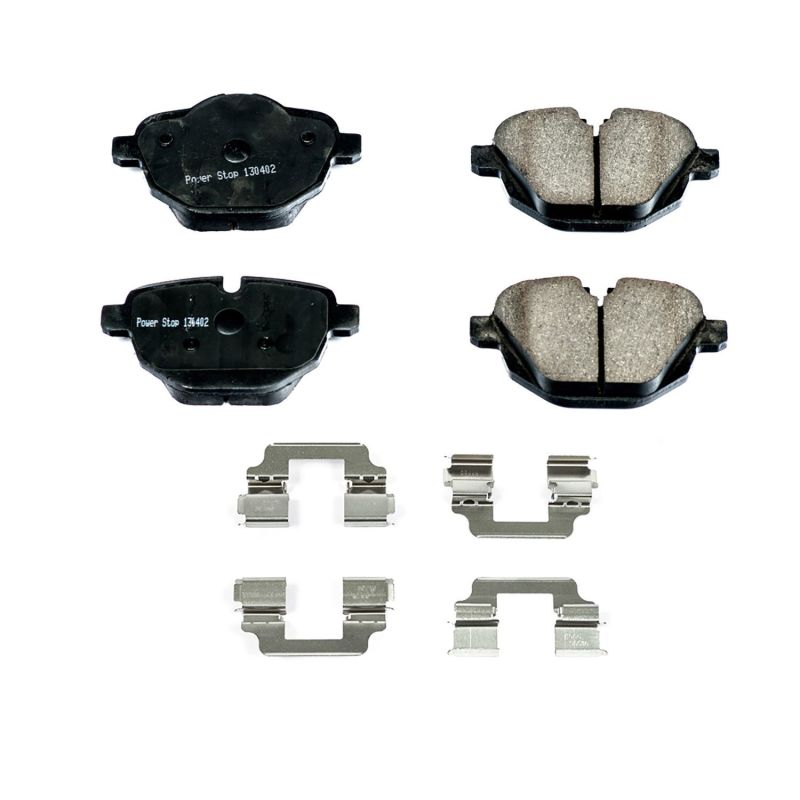 PSB Z17 Evolution Brake Pads - Power Stop 11-16 BMW 528i Rear Z17 Evolution Ceramic Brake Pads w/Hardware