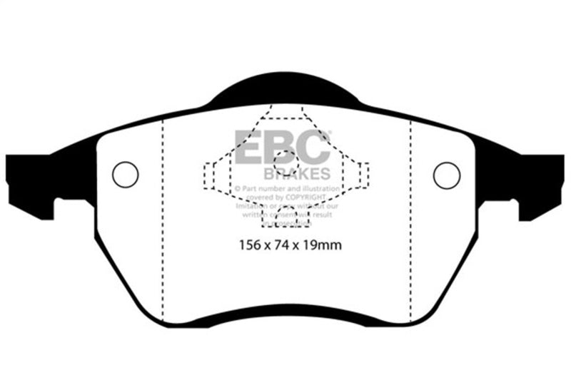 EBC Ultimax2 Brake Pad Sets - EBC 96-98 Audi A4 1.8 Turbo (B5) Ultimax2 Front Brake Pads