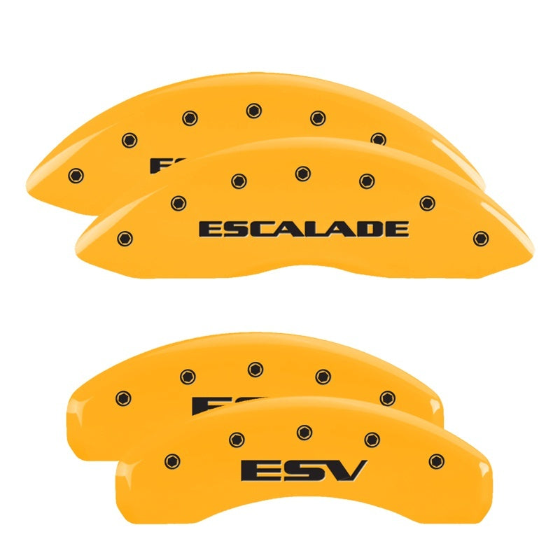 MGP Caliper Covers 4 Logo - MGP 4 Caliper Covers Engraved Fr Escalade Rear ESV Yellow Finish Blk Char 2003 Cadillac Escalade ESV