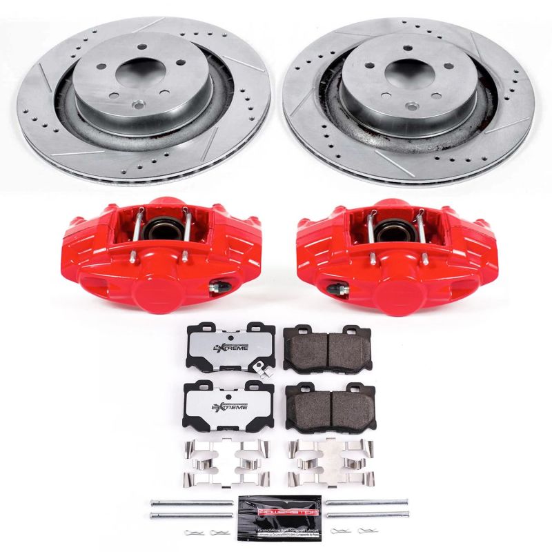 PSB Z26 Street Kit w/Cals - Power Stop 08-13 Infiniti G37 Rear Z26 Street Warrior Brake Kit w/Calipers