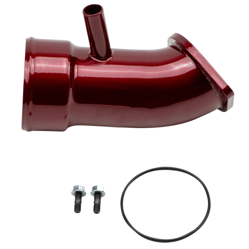WCF Intake Horn - Wehrli 17-19 Chevrolet 6.6L L5P Duramax 3.5in Intake Horn w/PCV Port - WCFab Red