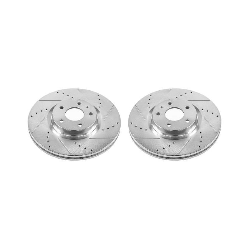 PSB Evolution Drill/Slot Rotor - Power Stop 13-19 Ford Fusion Front Evolution Drilled & Slotted Rotors - Pair