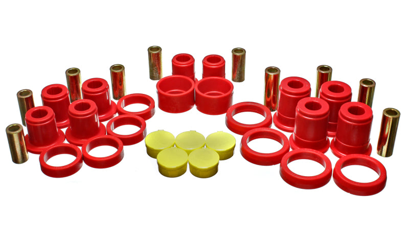 ES Cntrl Arm Bushings - Red - Energy Suspension 02-07 GM SUV Red Rear End Control Arm Bushing Set