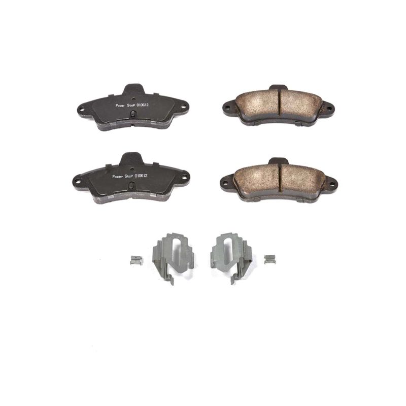 PSB Z17 Evolution Brake Pads - Power Stop 95-00 Ford Contour Rear Z17 Evolution Ceramic Brake Pads w/Hardware
