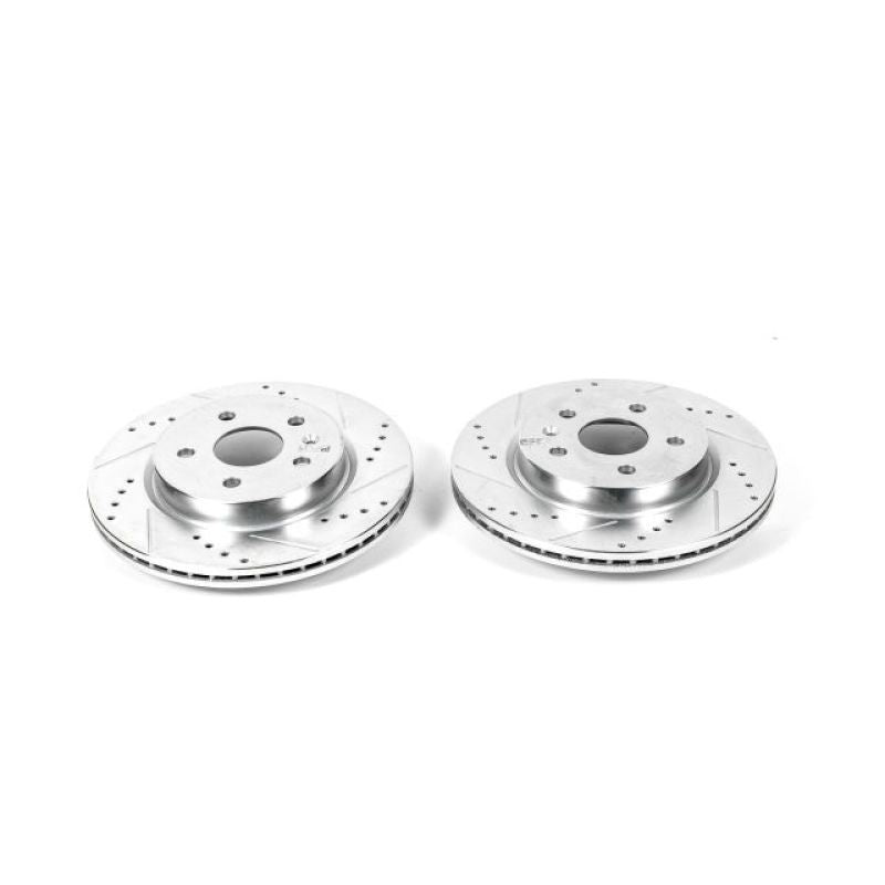 PSB Evolution Drill/Slot Rotor - Power Stop 2010 Buick Allure Rear Evolution Drilled & Slotted Rotors - Pair