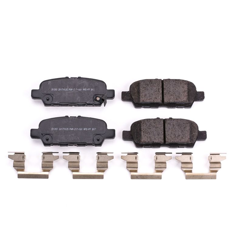 PSB Z17 Evolution Brake Pads - Power Stop 11-12 Infiniti EX35 Rear Z17 Evolution Ceramic Brake Pads w/Hardware