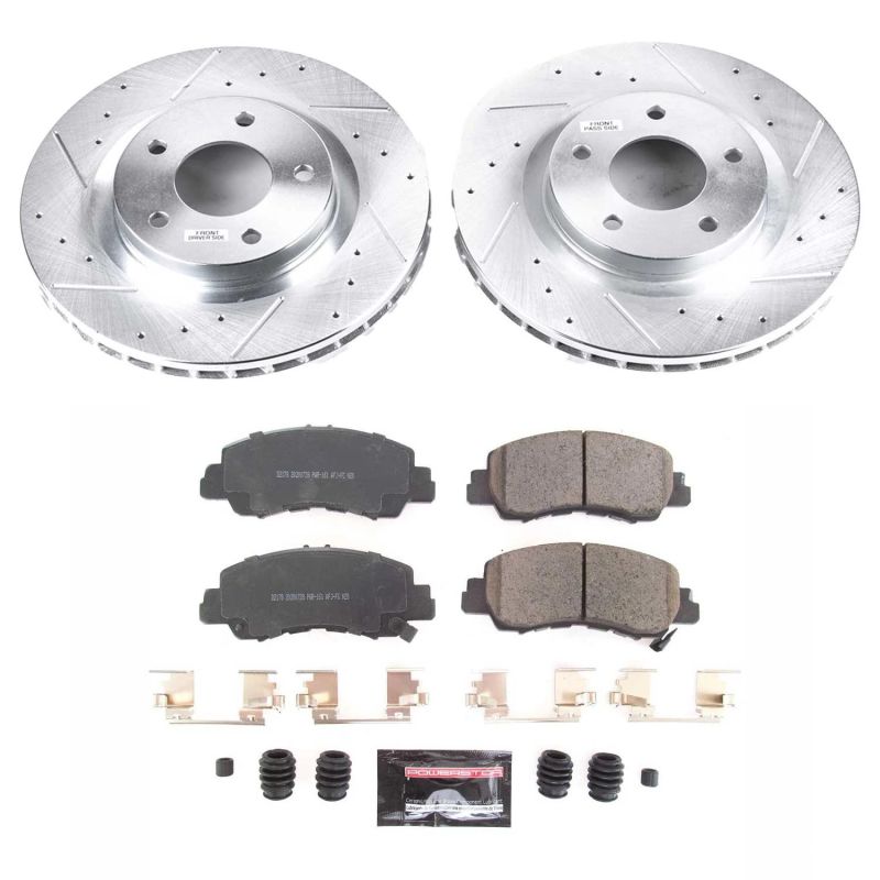 PSB Z23 Evolution Kit - Power Stop 2018 Mitsubishi Eclipse Cross Front Z23 Evolution Sport Brake Kit