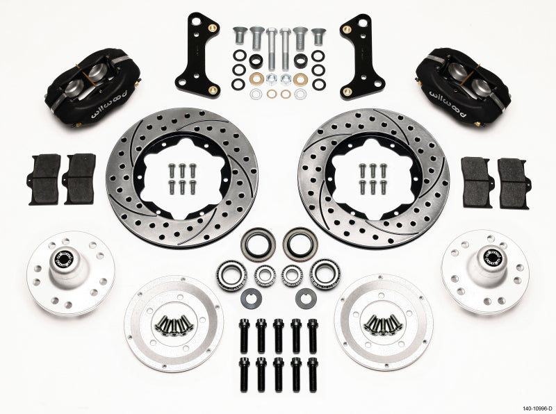 WIL Dynalite Brake Kit - Wilwood Forged Dynalite Front Kit 11.00in Drilled 67-69 Camaro 64-72 Nova Chevelle
