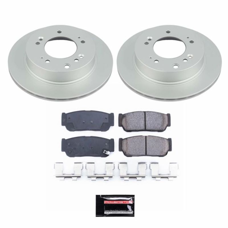 PSB Z17 Evolution Coated Kit - Power Stop 07-09 Kia Sorento Rear Z17 Evolution Geomet Coated Brake Kit