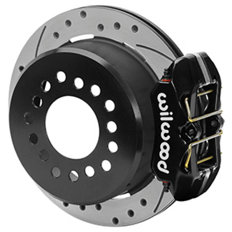 WIL Dynapro Brake Kit - Wilwood Chevrolet 7-5/8in Rear Axle Dynapro Disc Brake Kit 11in Drilled/Slotted Rotor -Black Caliper
