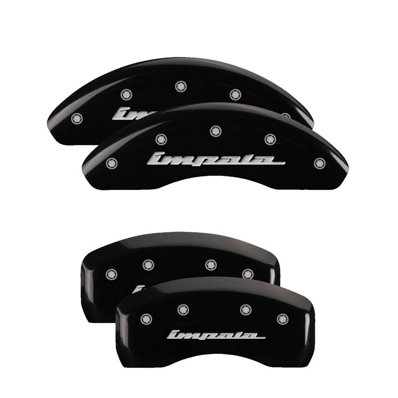 MGP Caliper Covers 4 Logo - MGP 4 Caliper Covers Engraved Front & Rear Impala Black finish silver ch