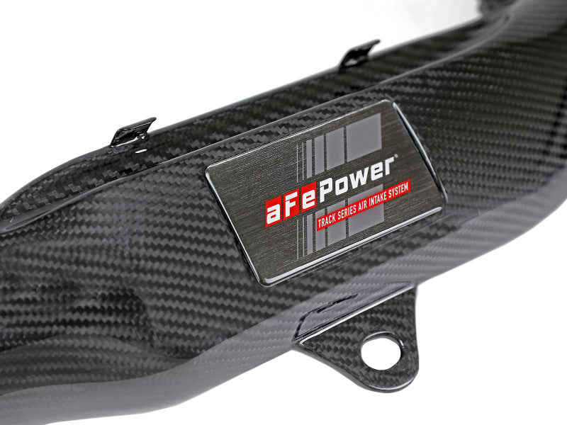 AFE Track Series Intake - aFe Track Series Stg 2 Carbon Fiber Intake w/Pro 5R Media 15-20 BMW M3/M4(F80/82/83) L6-3.0L(tt) S55