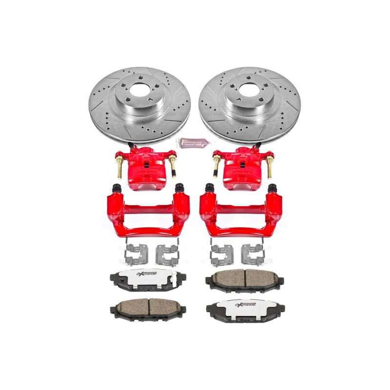 PSB Z26 Street Kit w/Cals - Power Stop 09-13 Subaru Forester Rear Z26 Street Warrior Brake Kit w/Calipers