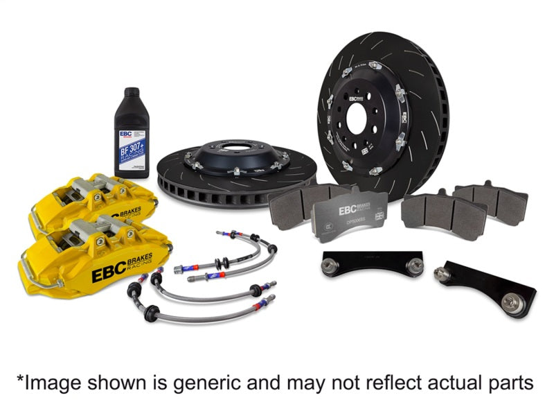 EBC Big Brake Kits - EBC Racing 07-13 BMW M3 (E90/E92/E82) Yellow Apollo-6 Calipers 380mm Rotors Front Big Brake Kit