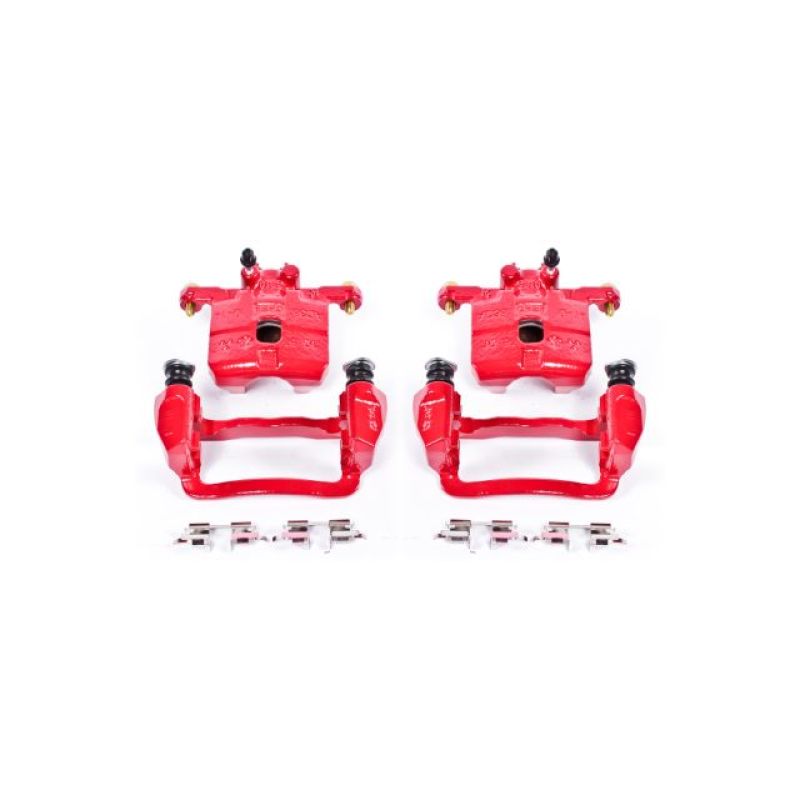 PSB Red Calipers - Power Stop 05-06 Saab 9-2X Rear Red Calipers w/Brackets - Pair