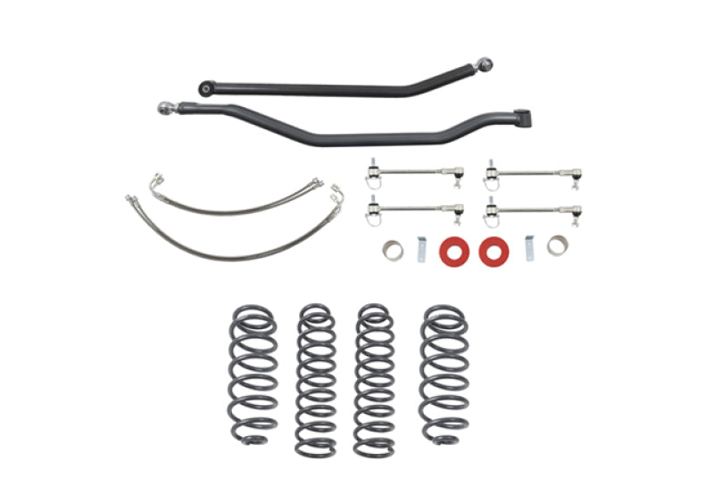 BT Lift Kit w Shocks - Belltech 07-17 Jeep Wrangler Rubicon Unlimited JK 4dr 4in Trail Perf Lift Kit w/ Rear Sway Bar