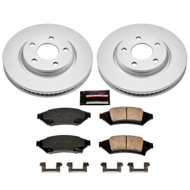 PSB Z17 Evolution Coated Kit - Power Stop 2004 Pontiac Grand Prix Front Z17 Evolution Geomet Coated Brake Kit