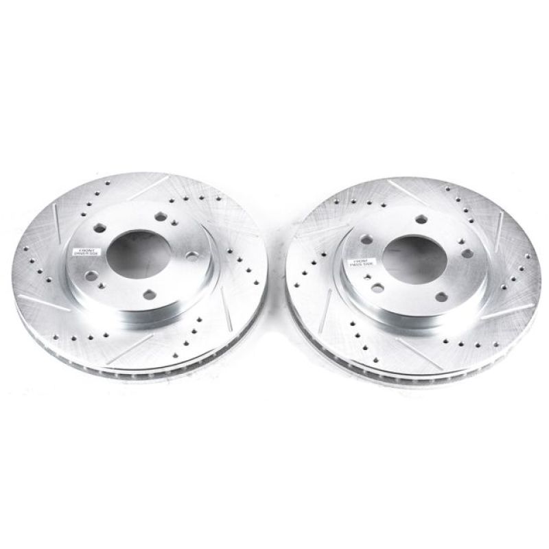 PSB Evolution Drill/Slot Rotor - Power Stop 01-05 Chrysler Sebring Front Evolution Drilled & Slotted Rotors - Pair