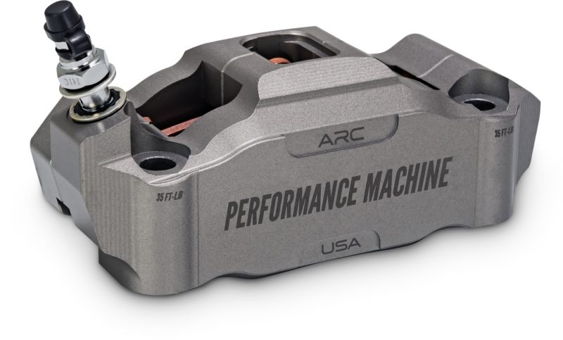 PFM Brake Calipers - Performance Machine 125 x 4 Race Series Radial Mount Caliper with ARC - Right - Gunmetal Grey
