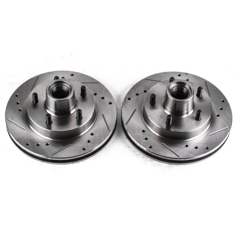 PSB Evolution Drill/Slot Rotor - Power Stop 82-87 Buick Regal Front Evolution Drilled & Slotted Rotors - Pair