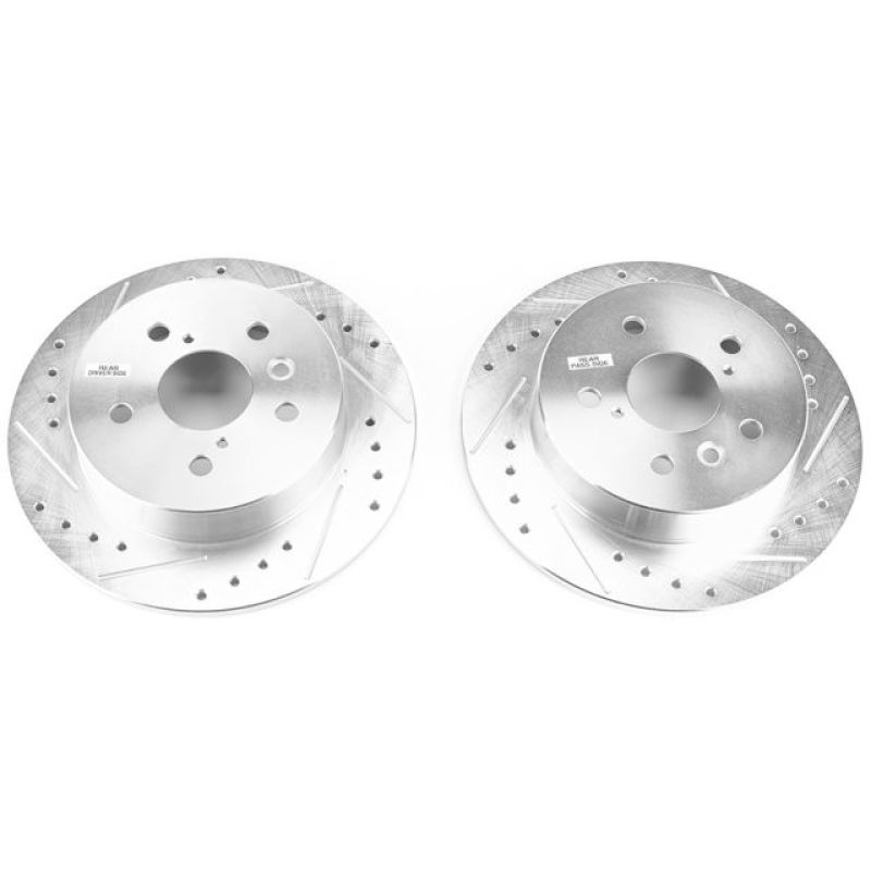 PSB Evolution Drill/Slot Rotor - Power Stop 18-19 Toyota Camry Rear Evolution Drilled & Slotted Rotors - Pair