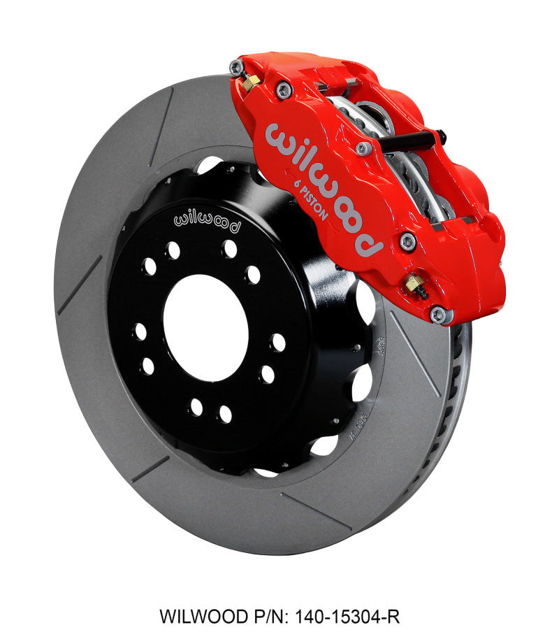 WIL Superlite Brake Kit - Wilwood Narrow Superlite 6R Front Hat Kit 14.00 Red 63-87 C10 w/ Wilwood Pro Spindles