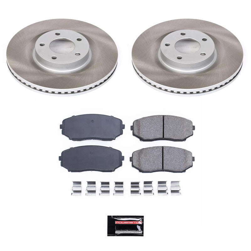 PSB Semi-Coated Rotor Kits - Power Stop 07-15 Lincoln MKX Front Semi-Coated Rotor Kit