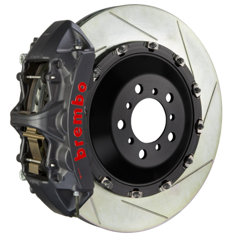 BRB Big Brake Kits - Brembo 03-13 Flying Spur Front GTS BBK 6 Piston Cast 411x34 2pc Rotor Slotted Type1 -Black HA
