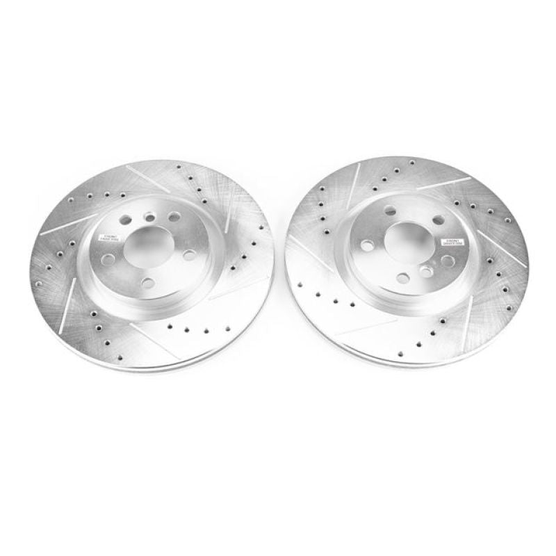 PSB Evolution Drill/Slot Rotor - Power Stop 16-18 BMW X1 Front Evolution Drilled & Slotted Rotors - Pair
