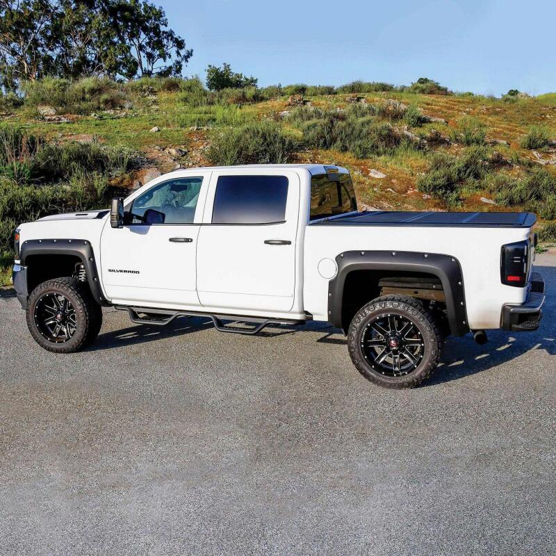 WES Nerf Bars - Outlaw - Westin 14-18 Chevrolet Silverado/GMC Sierra Crew Cab Outlaw Nerf Step Bars (Excl. Diesel) -Text. Blk
