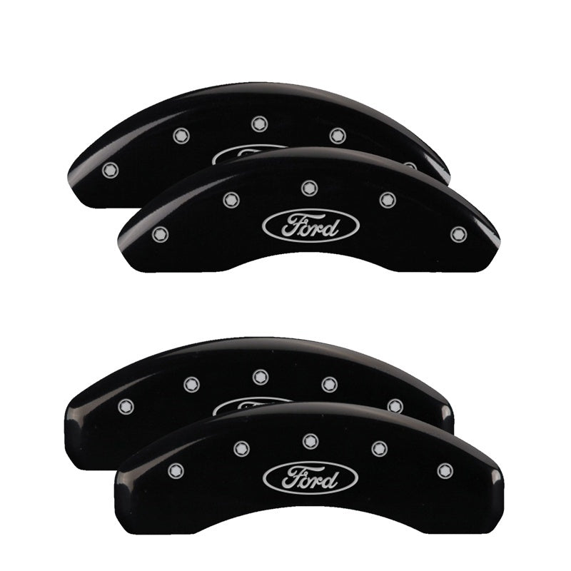MGP Caliper Covers 4 Logo - MGP 4 Caliper Covers Engraved Front & Rear Oval logo/Ford Black finish silver ch
