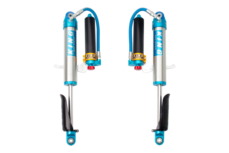 KIN 2.5 Shocks - King Shocks 2018+ Jeep Wrangler JL Front 2.5 Dia Remote Res Shock for 0-2in Lift w/Adjuster (Pair)
