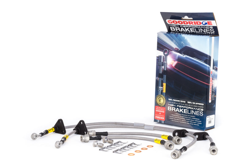 GR G-Stop Brake Line Kits - Goodridge 89-91 Honda Civic/CRX (w/Rear Drum) Stainless Steel Brake Line Kit