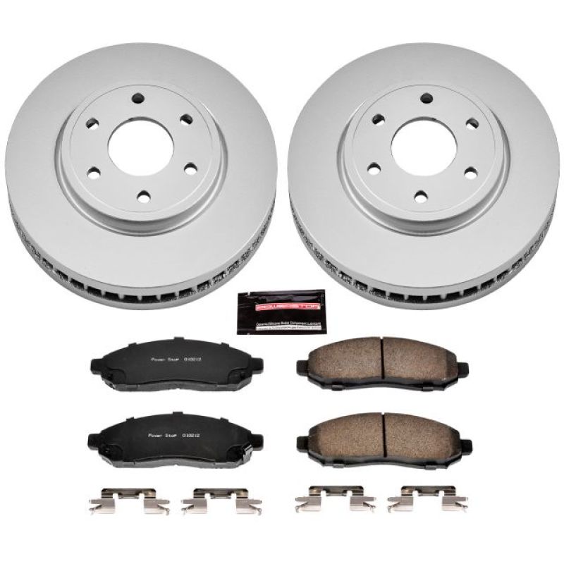 PSB Z17 Evolution Coated Kit - Power Stop 05-18 Nissan Frontier Front Z17 Evolution Geomet Coated Brake Kit