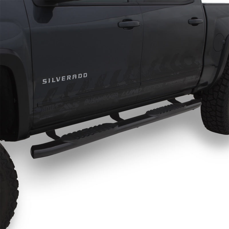 LND Nerf Bars - Black - Lund 2019 Chevrolet Silverado 1500 Crew Cab 5in Oval Curved Steel Nerf Bars - Black